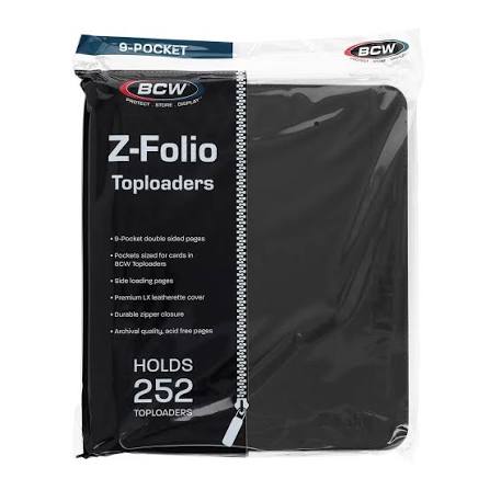 Z folio Toploader binder 9 page