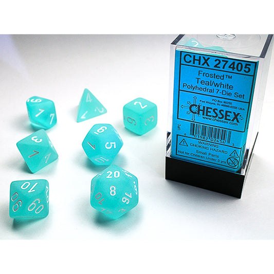 7-Die Set Frosted: Teal/White