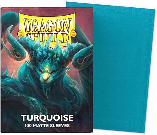Dragon Shield Sleeves: Standard- Matte Turqouise 'Atebeck' (100 ct.)
