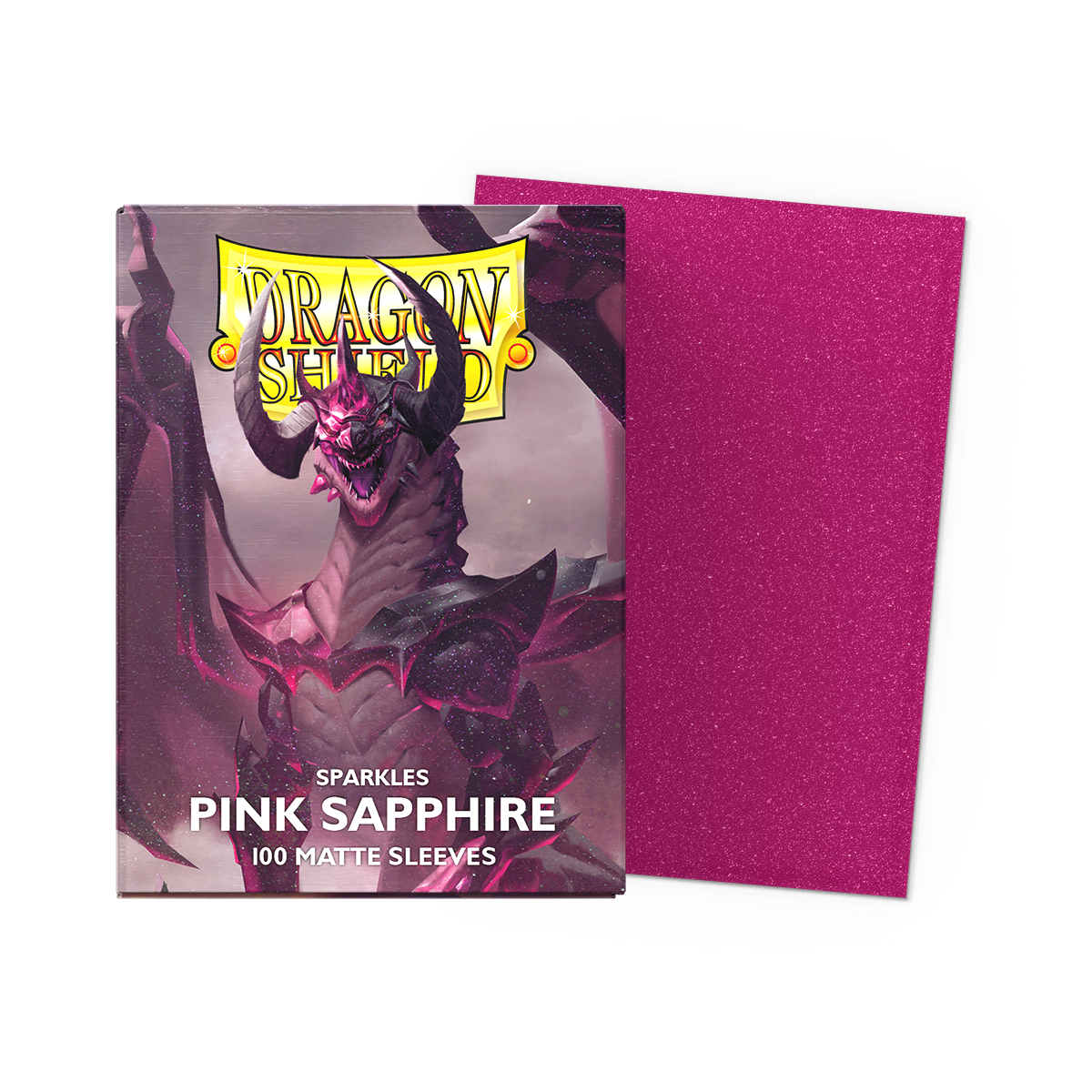 Dragon Shield  Sleeves: Standard - Matte Sparkles Pink Sapphire (100 ct.)