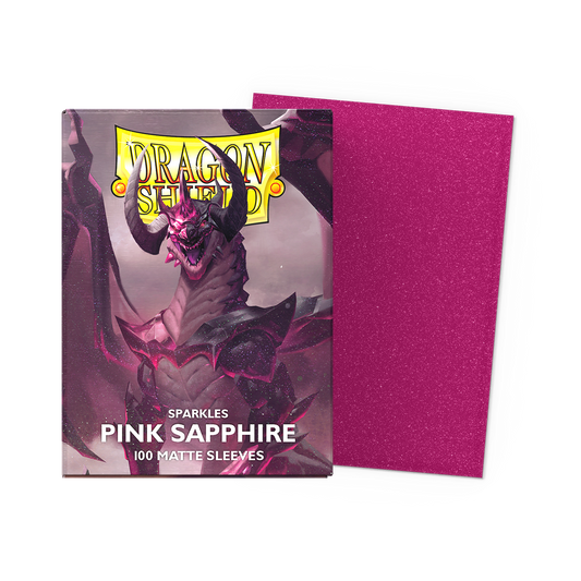 Dragon Shield  Sleeves: Standard - Matte Sparkles Pink Sapphire (100 ct.)