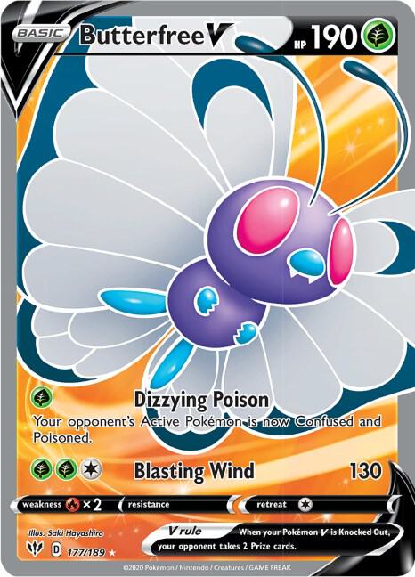 CGC 9 - Butterfree V · Darkness Ablaze (177/189)