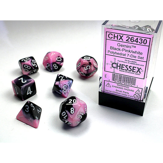 7-Die Set Gemini: Black-Pink/White