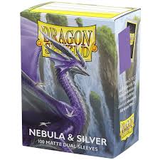 Dragon Shield  Sleeves: Standard DUAL- Matte Nebula/Silver (100 ct.)