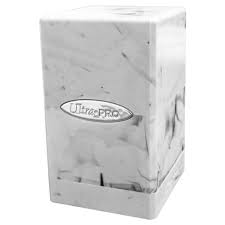 Deckbox: Satin Tower 100+ Marble- Black/White