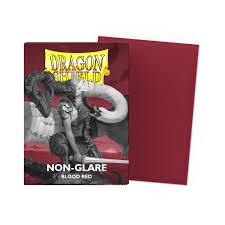 Dragon Shield  Sleeves: Standard- Matte Non- Glare Blood Red (100 ct.)