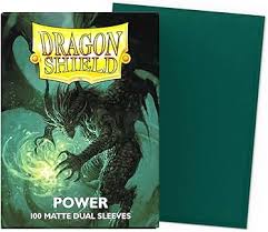 Dragon Shield  Sleeves: Standard DUAL- Matte Green/Power (100 ct.)