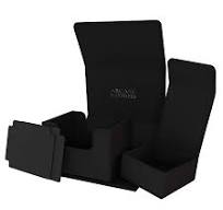 Arcane Fortress Deck Box: Solid Color Black - Radiant 100+ Deck Vault (Deluxe)