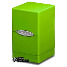 Deckbox: Satin Tower 100+ Solid- Green, Lime