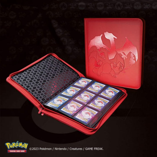 Binder: PRO 9-  Pocket Pokemon Zippered- Elite  Series Charizard