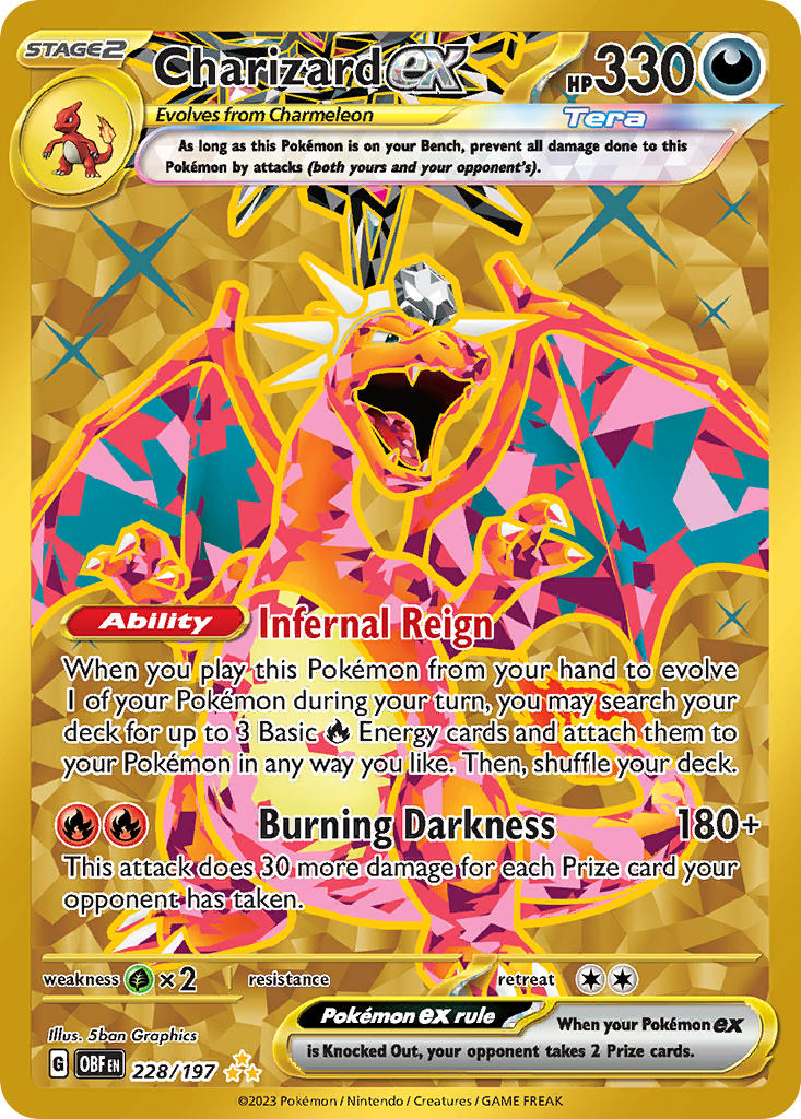 PSA 9 - Charizard ex · Obsidian Flames (OBF) #228